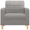 vidaXL Sofa Chair Light Grey 60 cm Fabric