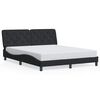 vidaXL Bed Frame without Mattress Black 152x203 cm Velvet