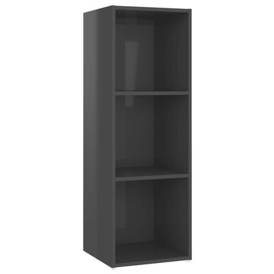 vidaXL TV Cabinets 4 pcs High Gloss Grey 107x35x37 cm Engineered Wood