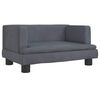 vidaXL Dog Bed Dark Grey 60x40x30 cm Velvet