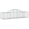 vidaXL Arched Gabion Baskets 8 pcs 200x50x40/60 cm Galvanised Iron