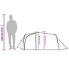 vidaXL Camping Tent Tunnel 2-Person Green Waterproof