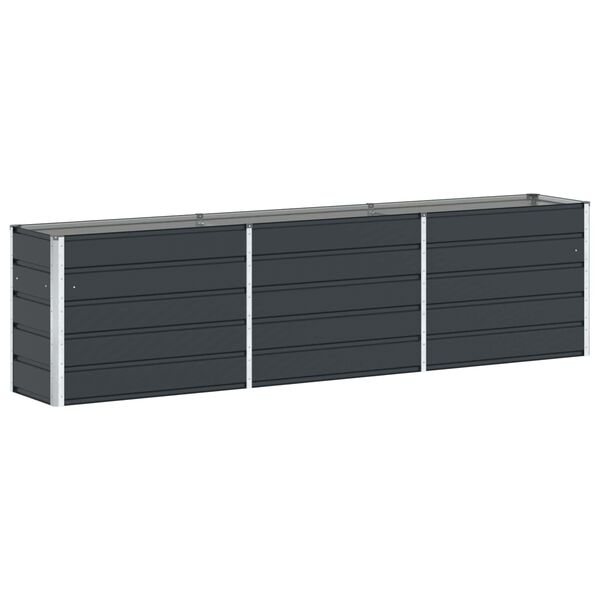 vidaXL Planter Anthracite 290 x 90 x 77 cm Galvanised Steel