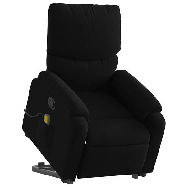vidaXL Stand up Massage Recliner Chair Black Fabric