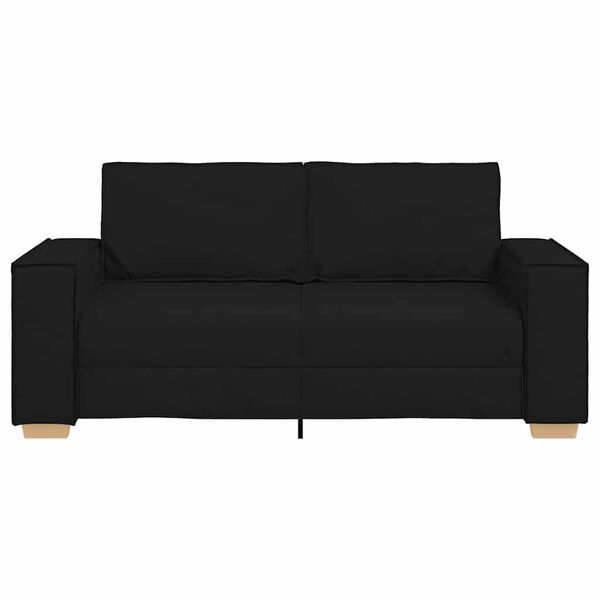 vidaXL 2-Seater Sofa Black 140 cm Fabric