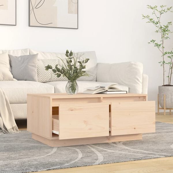 vidaXL Coffee Table 80x50x35 cm Solid Wood Pine