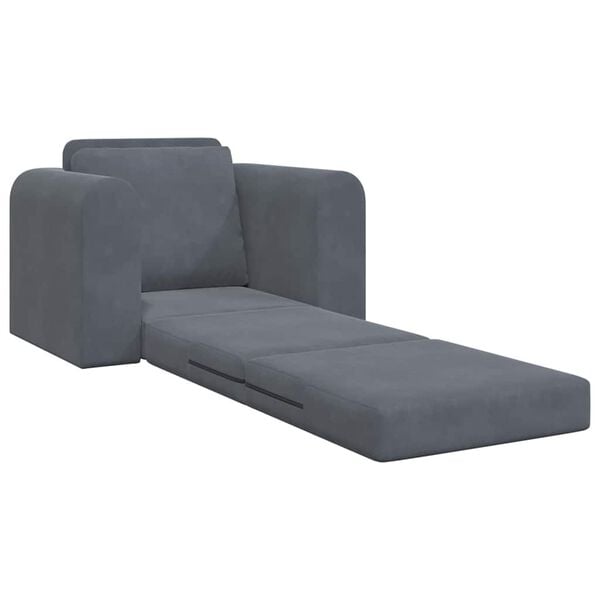 vidaXL Sofa Bed Dark Grey 98 x 71 x 83 cm Velvet