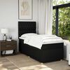 vidaXL Box Spring Bed with Mattress Black King Single Fabric
