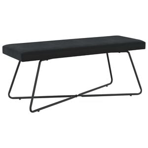 vidaXL Bench Black 110 x 40 x 45 cm Velvet