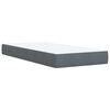 vidaXL Box Spring Bed with Mattress Dark Grey King Single Velvet