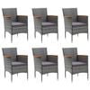 vidaXL 7 Piece Garden Dining Set Grey