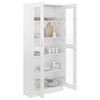 vidaXL Vitrine Cabinet High Gloss White 82.5x30.5x185 cm Engineered Wood