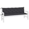 vidaXL Garden Bench Cushions 2pcs Black 180x50x7cm Oxford Fabric