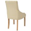 vidaXL Dining Chairs 6 pcs Cream Fabric