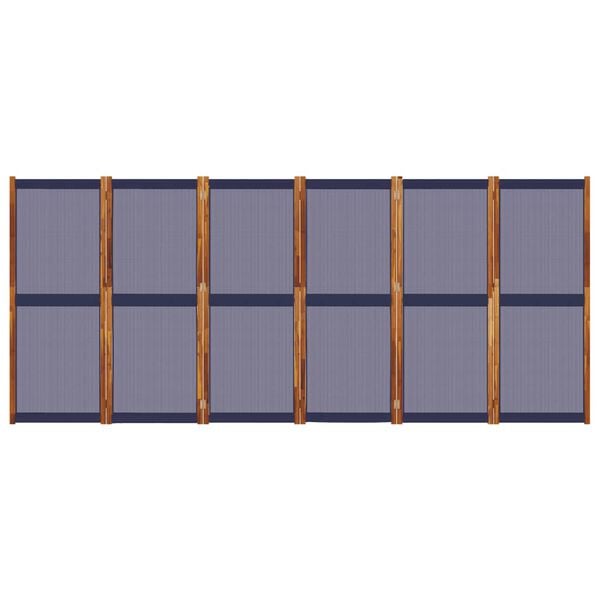 vidaXL 6-Panel Room Divider Dark Blue 420x180 cm