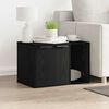 vidaXL Cat Litter Box Enclosure Black Oak 60x40x40 cm Engineered Wood