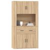 vidaXL Highboard Sonoma Oak Engineered Wood