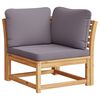 vidaXL Garden Sofa with Cushions 2-Seater Solid Wood Acacia