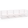 vidaXL Garden 4-Seater Sofa White Solid Wood Pine