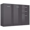 vidaXL Sideboard | High gloss grey | Engineered wood | Large | Sideboard