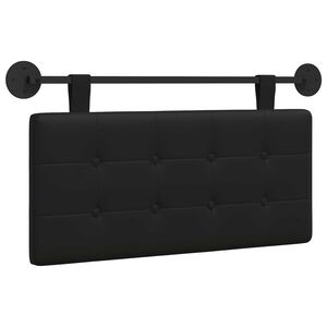 vidaXL Hanging Headboard Black Faux Leather