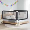 vidaXL Toddler Safety Bed Rail Dark Grey 180x25 cm Fabric