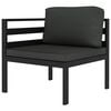 vidaXL 5 Piece Garden Lounge Set with Cushions Aluminium Anthracite