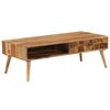 vidaXL Coffee Table Solid Acacia Wood with Honey Finish 110x50x37 cm