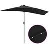 vidaXL Garden Parasol Black 294 x 150 x 224 cm Polyester and Steel