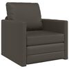 vidaXL Floor Sofa Bed 2-in-1 Grey 112x174x55 cm Faux Leather