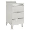 vidaXL Commercial Kitchen Cabinet with 3 Drawers 50x60x96 cm