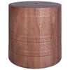 vidaXL Parasol Base 28.05 kg Natural Solid Mahogany Wood Hand Carved