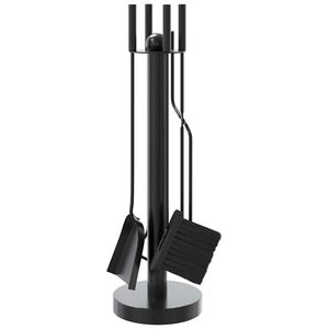 vidaXL 5 Piece Fireplace Tool Set 18x56 cm Steel