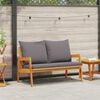 vidaXL Garden Bench with Cushion Oil Natural Solid Acacia Wood