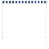 vidaXL Retractable Awning 150x150 cm Blue and White