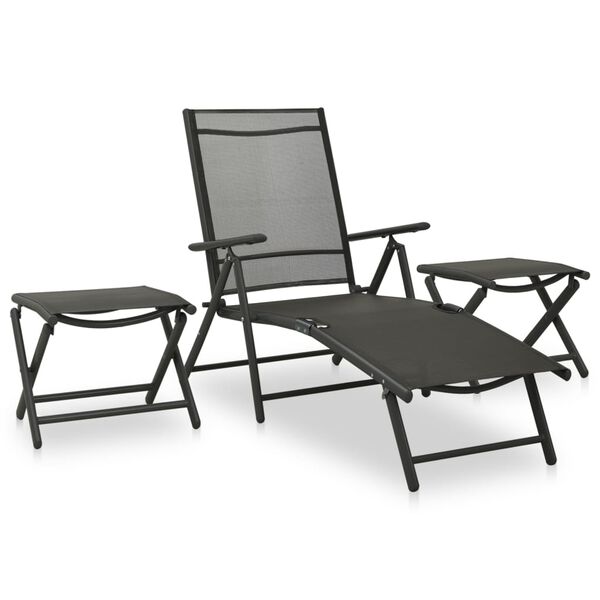 vidaXL 9 Piece Garden Lounge Set Black and Anthracite