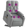 vidaXL Stand up Massage Recliner Chair Light Grey Fabric
