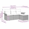 vidaXL Garden Sofa Set with Cushion with Storage 4 pcs Poly rattan