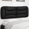vidaXL Headboard Cushion "Hvar" Black 137 cm Double Faux Leather