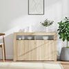 vidaXL Sideboard with LED Lights Sonoma Oak 115.5x30x75 cm