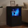 vidaXL Sideboard with LED Lights Black 41x37x67 cm