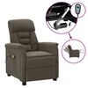 vidaXL Electric Massage Recliner Dark Grey Faux Suede Leather