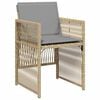 vidaXL Garden Chairs with Cushions 4 pcs Mix Beige Poly Rattan
