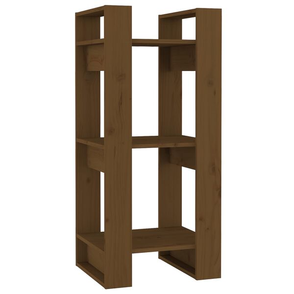 vidaXL Book Cabinet/Room Divider Honey Brown 41x35x91 cm Solid Wood