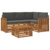 vidaXL Outdoor Sofa Set 5 pcs Natural and Anthracite Polyester