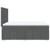 vidaXL Box Spring Bed with Mattress Dark Grey Double Fabric