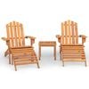 vidaXL 3 Piece Adirondack Garden Lounge Set Solid Wood Acacia