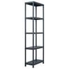vidaXL Storage Shelf Racks 2 pcs Black 125 kg 60x30x180 cm Plastic