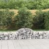 vidaXL Arched Gabion Baskets 3 pcs 200x50x40/60 cm Galvanised Iron