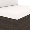 vidaXL Sectional Sofa 2-Seater Poly Rattan Brown